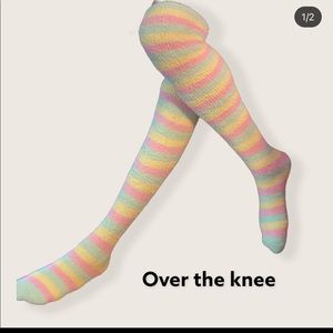 Fuzzy over the knee socks from PrettyFeet&Undies